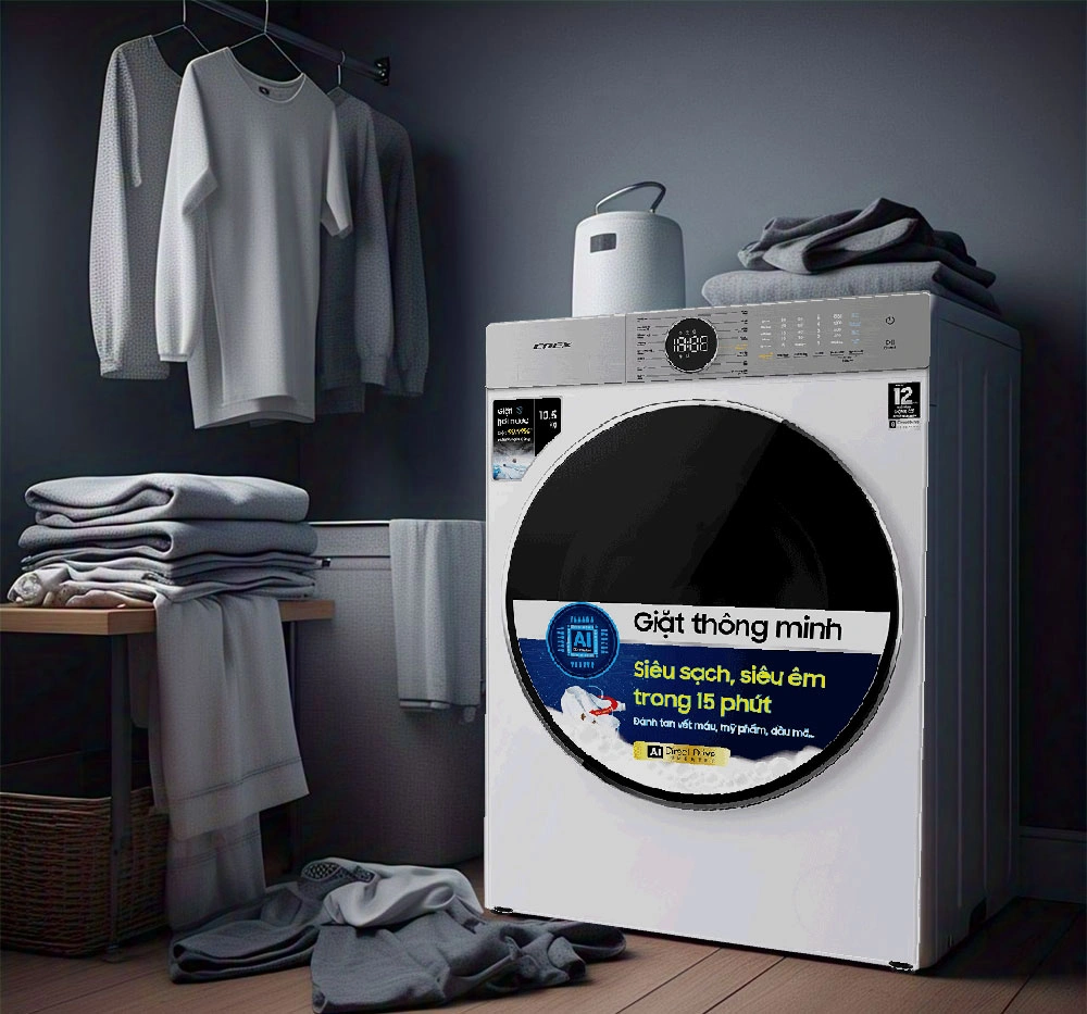 16 chương trình giặt tiện lợi
