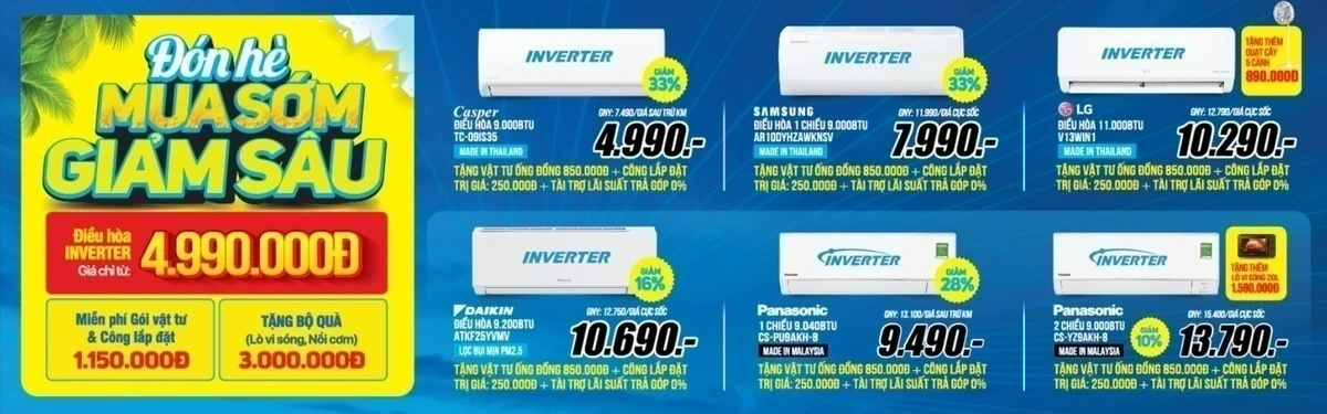 Đại Tiệc Khuyến Mại, Điện Lạnh Rẻ Đến 50%