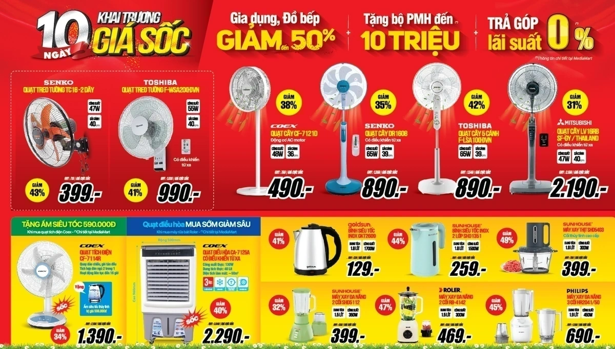Mua Gia Dụng Giảm đến 50%