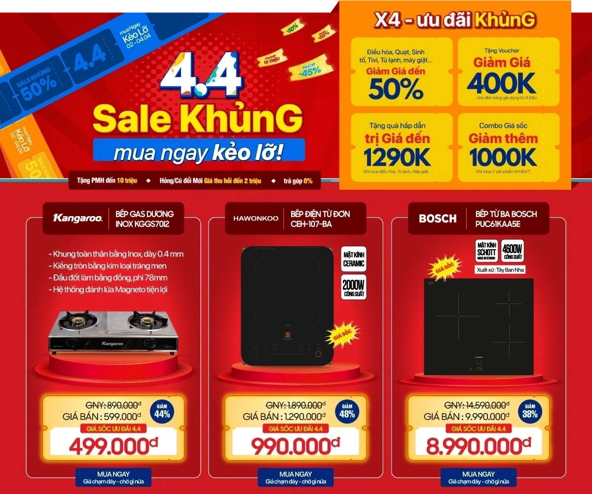 Sale Khủng Ngày Trùng - Gia dụng Giảm Siêu To