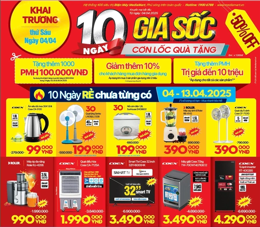 Ưu Đãi Khủng Nhân Dịp Khai Trương