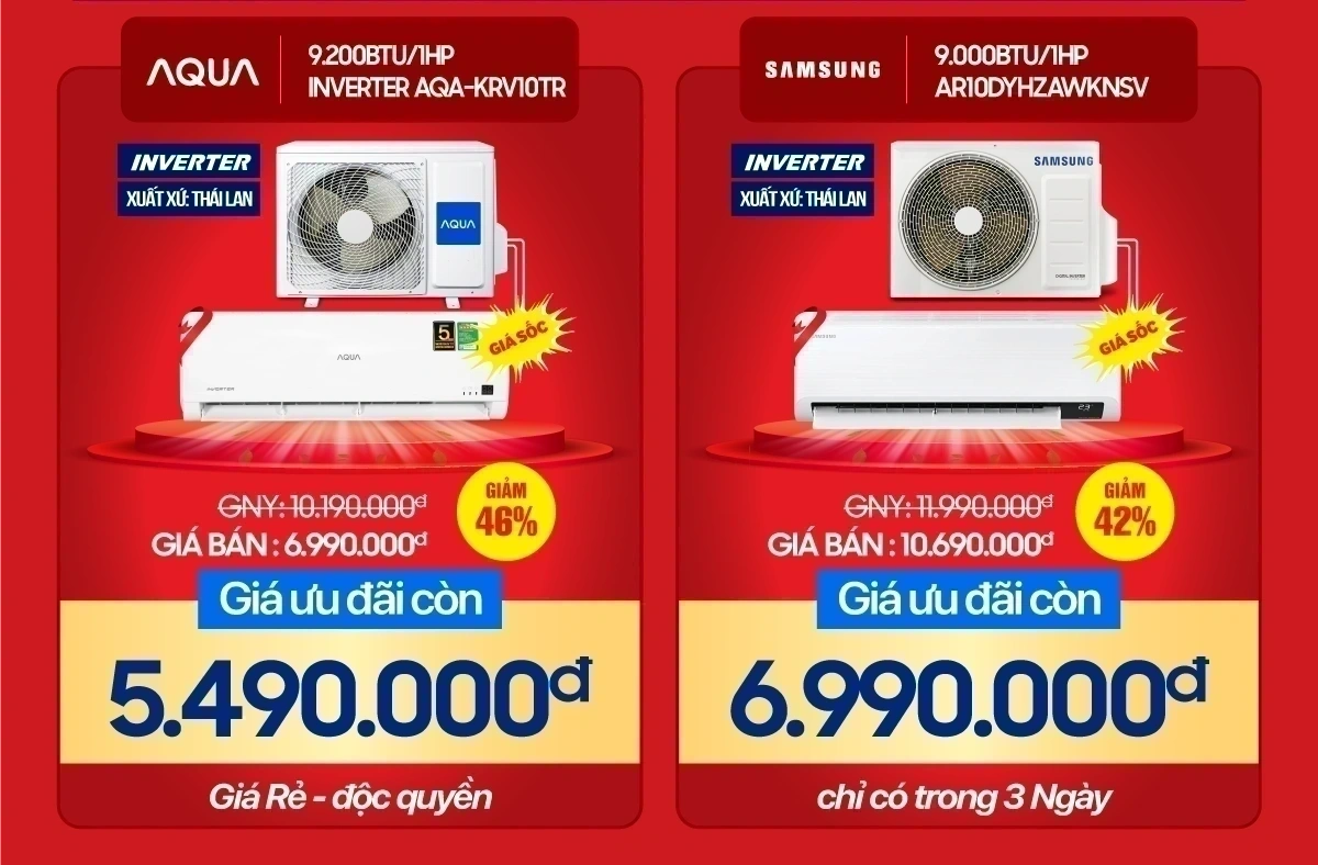 Ưu đãi mua máy lạnh - điều hòa giá sốc
