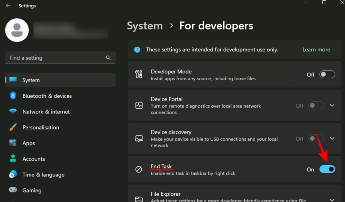 Cách Sử Dụng Tính Năng End Task Trên Win 11 Mới Nhất 4 Bật Thanh Trạng Thái Của Mục &Quot;End Task Right-Click On Taskbar&Quot; Sang On