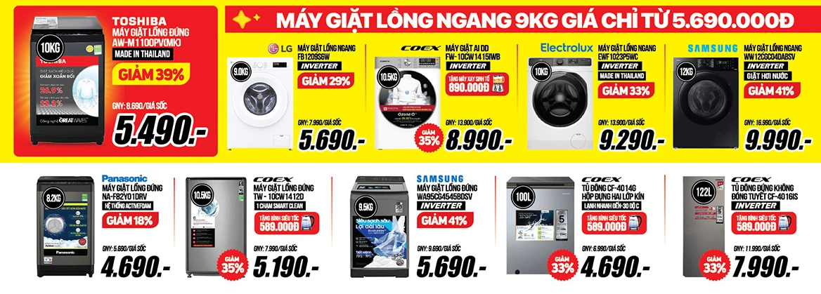Cơn lốc điện máy, thổi bay nắng hè (-40%++)