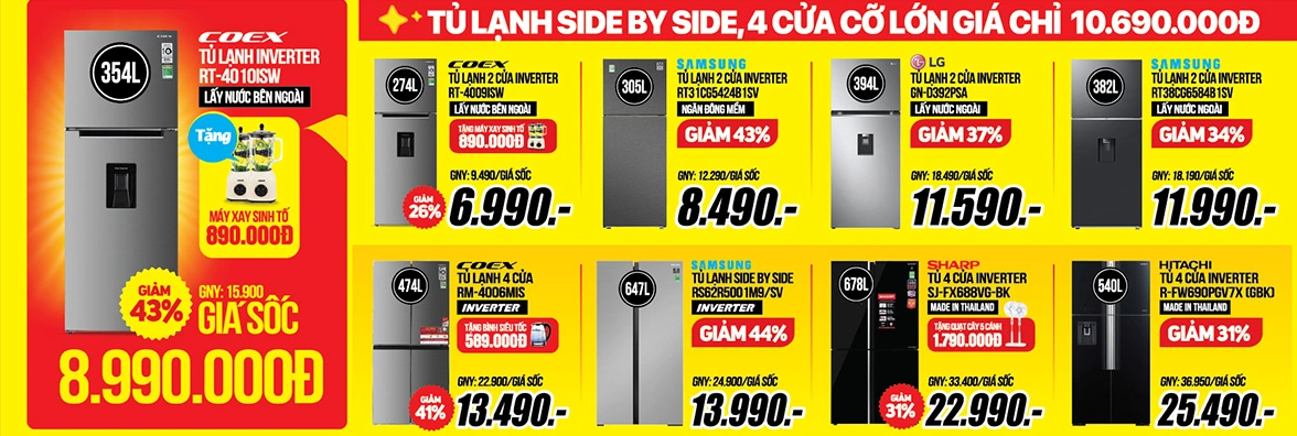 Cơn lốc điện máy, thổi bay nắng hè (-40%++)