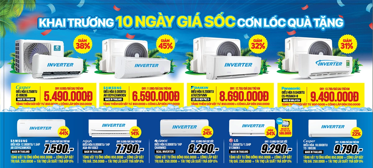 Cơn lốc điện máy, thổi bay nắng hè (-40%++)