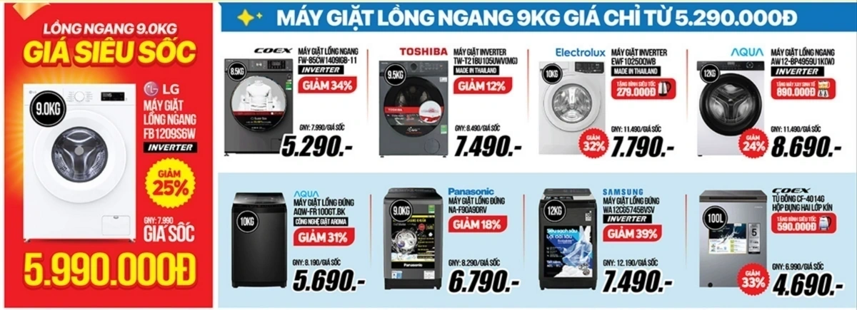 Cơn lốc quà to, mua điện máy không lo (-50%++)