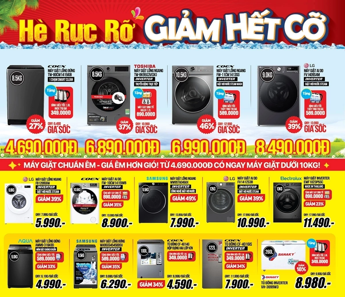 Giặt siêu êm - deal siêu sốc (-50%++)