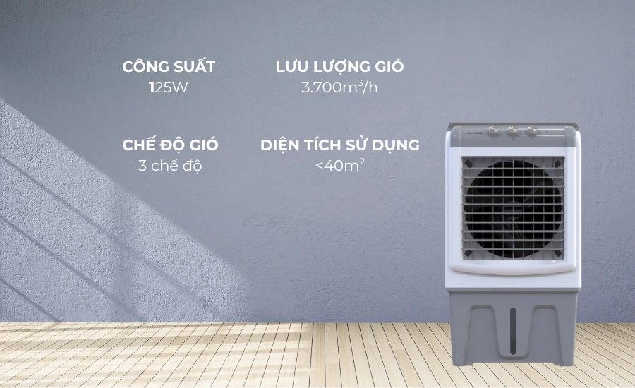 Khả năng làm mát của Sunhouse SHD7744 sẽ thấp hơn một chút so với quạt điều hòa của COEX