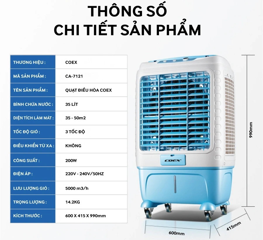 Quạt điều hòa COEX CA-7121