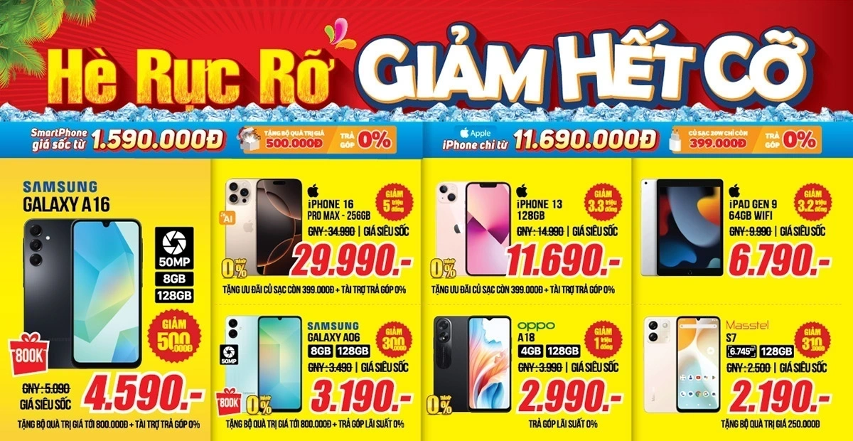 Siêu deal công nghệ - laptop, smartphone giá chạm đáy, giảm đến 12 triệu đồng