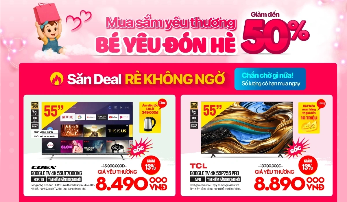 Siêu sale Quốc tế Thiếu nhi 1-6