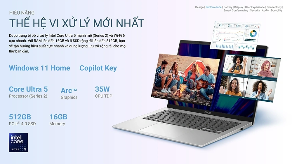 Với hiệu năng cao, Asus Vivobook 14 A1407CA-LY008WS xứng đáng là "người bạn đồng hành" hoàn hảo cho sinh viên Kinh tế