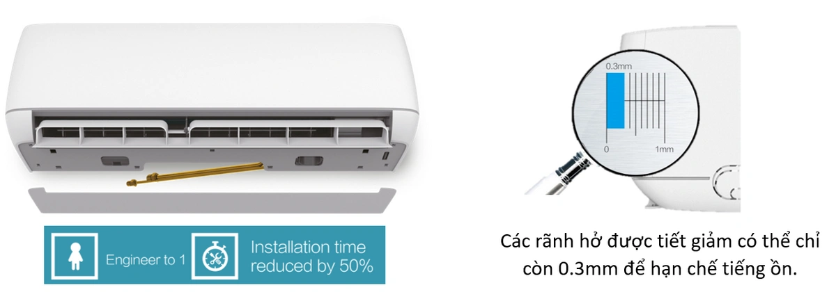 3. Điều hòa Casper 1 chiều Inverter 2HP-18.800BTU GC-18IS33