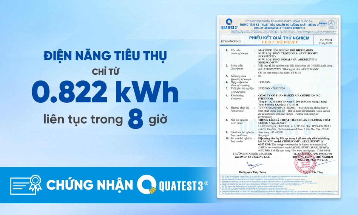Điều hòa Daikin 1 Chiều Inverter 9.200Btu/1Hp ATKB25ZVMV