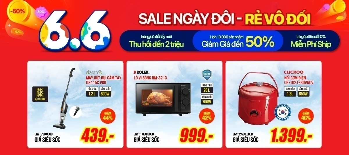 Gia dụng giá hời, lên đời tổ ấm