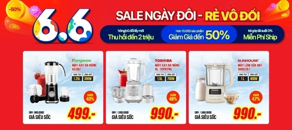 Gia dụng giá hời, lên đời tổ ấm