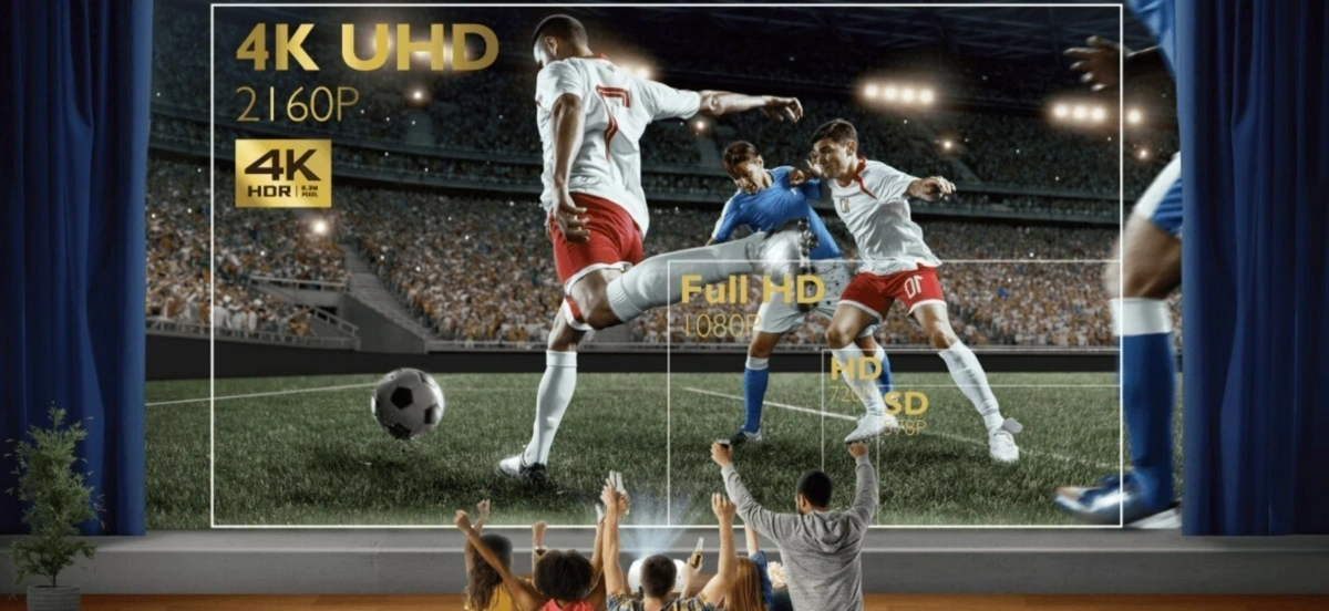 Khi chọn TV xem bóng đá, nên lựa chọn độ phân giải tivi phù hợp với kích thước