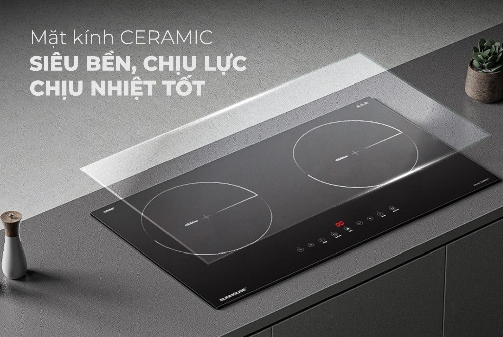 Kính Ceramic là dòng mặt kính thường được sử dụng trên các sản phẩm bếp từ tầm trung