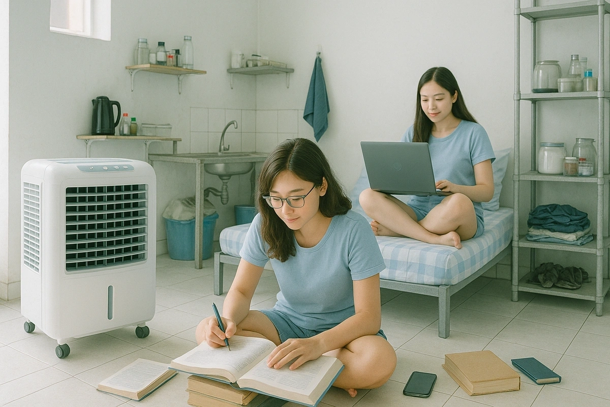 Lắp đặt và sử dụng quạt điều hòa rất đơn giản, không cần khoan đục, không tốn chi phí