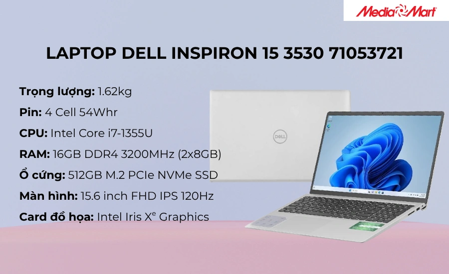 Laptop Dell Inspiron 15 3530 71053721