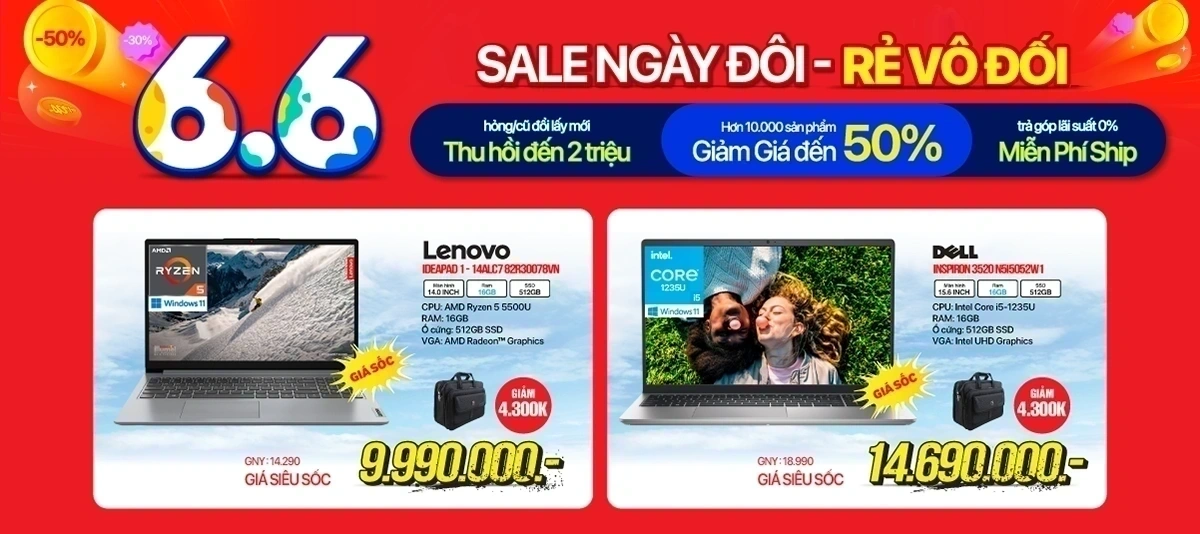 Laptop, smart phone sale hết cỡ - Giảm ngay đến 5 triệu đồng