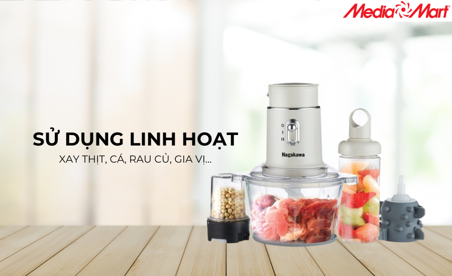 Máy xay thịt đa năng, linh hoạt, có thể xay nhiều loại nguyên liệu khác