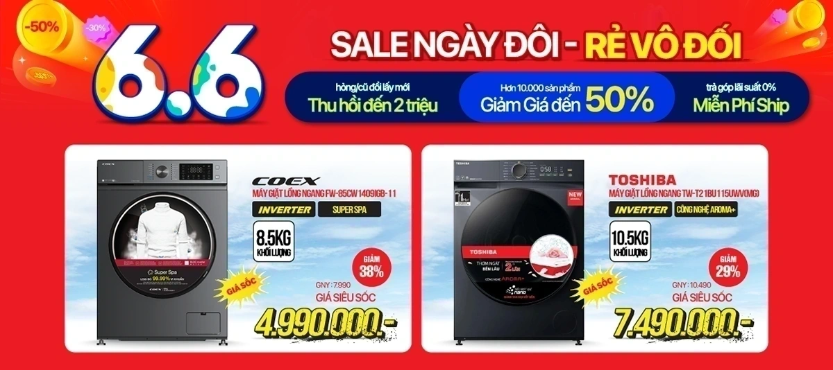 Ngày Song Lộc: Giặt - sấy giảm sâu, chăm sóc quần áo hết lo âu