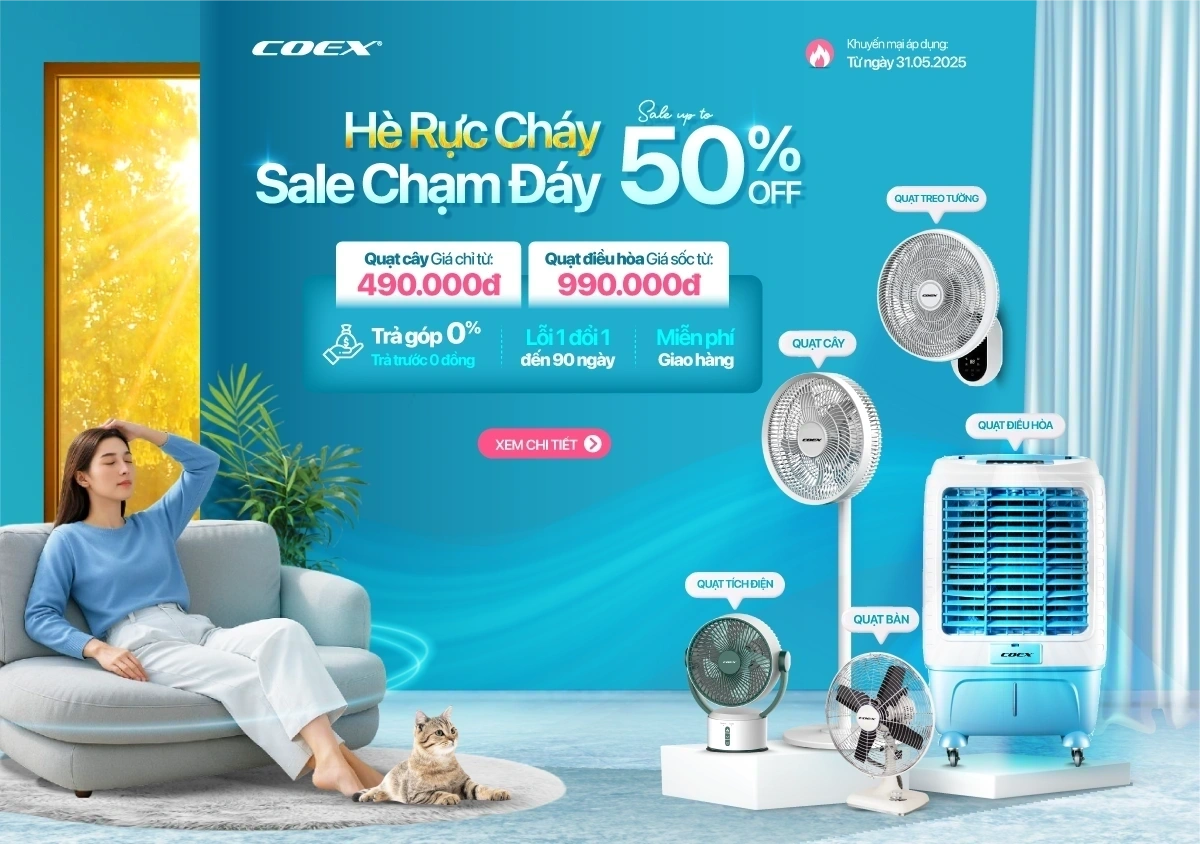Quạt điện, quạt điều hòa giảm sốc, giá chỉ từ 490.000 đồng
