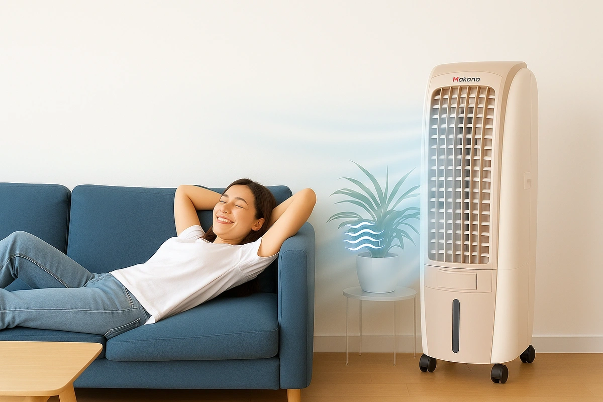 Quạt điều hòa làm mát hiệu quả mà không gây khô da, khô niêm mạc... 