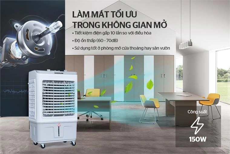 Quạt điều hòa Sunhouse SHD7734 giá rẻ, làm mát tối ưu cho không gian mở