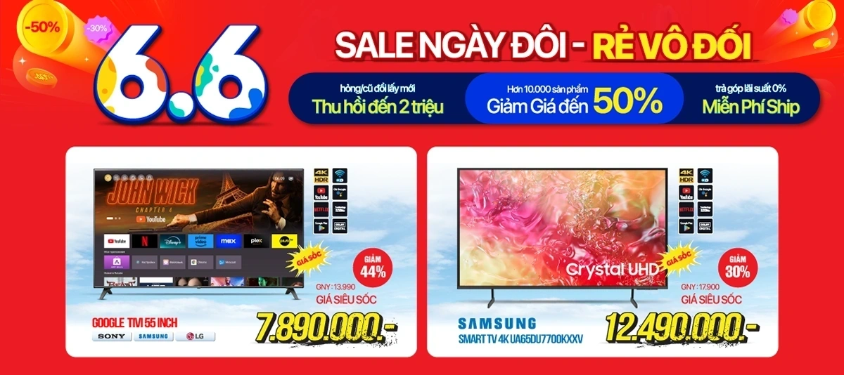 Sale ngày đôi, rẻ vô đối: Giải trí tại gia - Ưu đãi thả ga đến 50%++