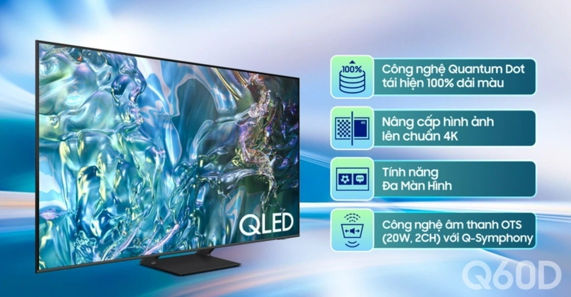 Tivi xem đá bóng QLED tivi 4K Samsung 55Q60D 55 inch Smart TV