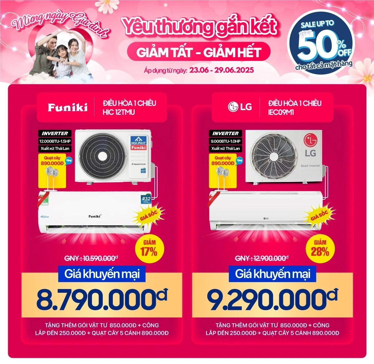 Ưu đãi điều hòa mừng ngày Gia đình