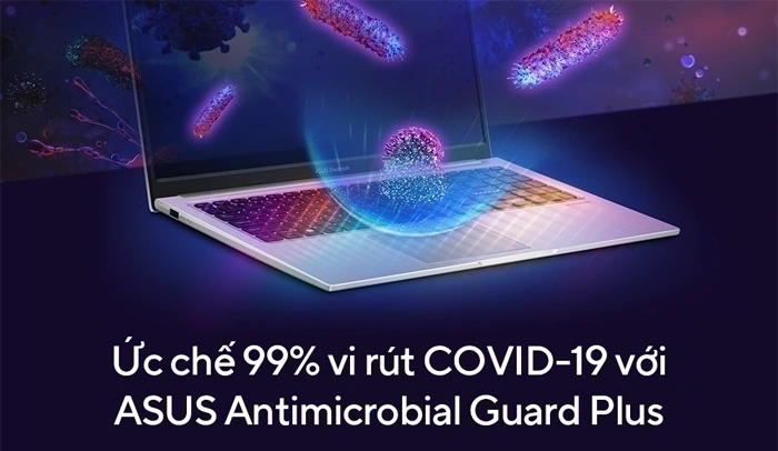 Bề mặt kháng khuẩn 99% của Laptop Asus VivoBook 15 X1504VA-NJ069W
