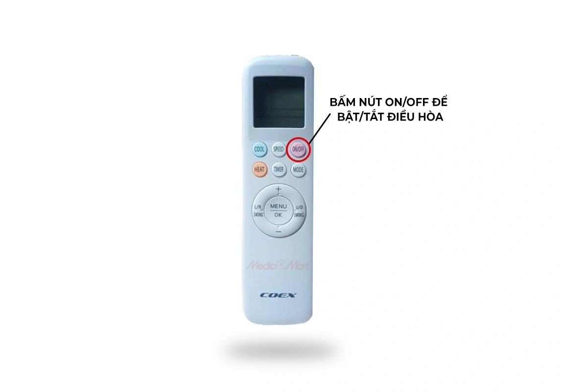 Cách bật/tắt điều hòa COEX
