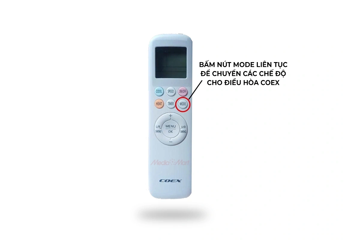 Cách chọn chế độ hoạt động cho điều hòa COEX
