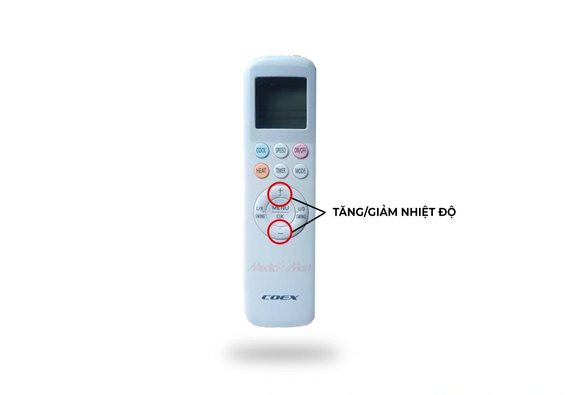 Cách điều chỉnh nhiệt độ điều hòa COEX