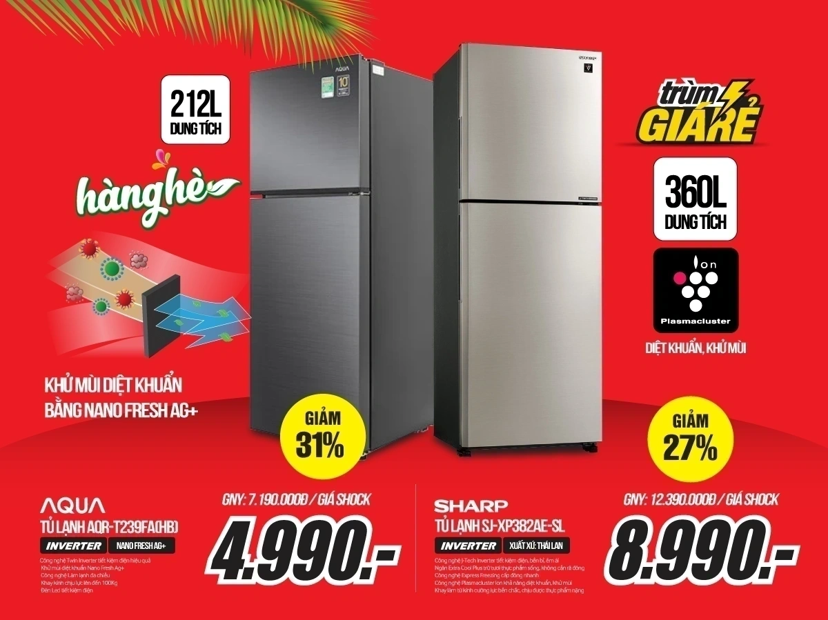 Cao điểm nắng nóng: Nhiệt càng cao, điều hòa, tủ lạnh, máy giặt giảm càng lớn 50%