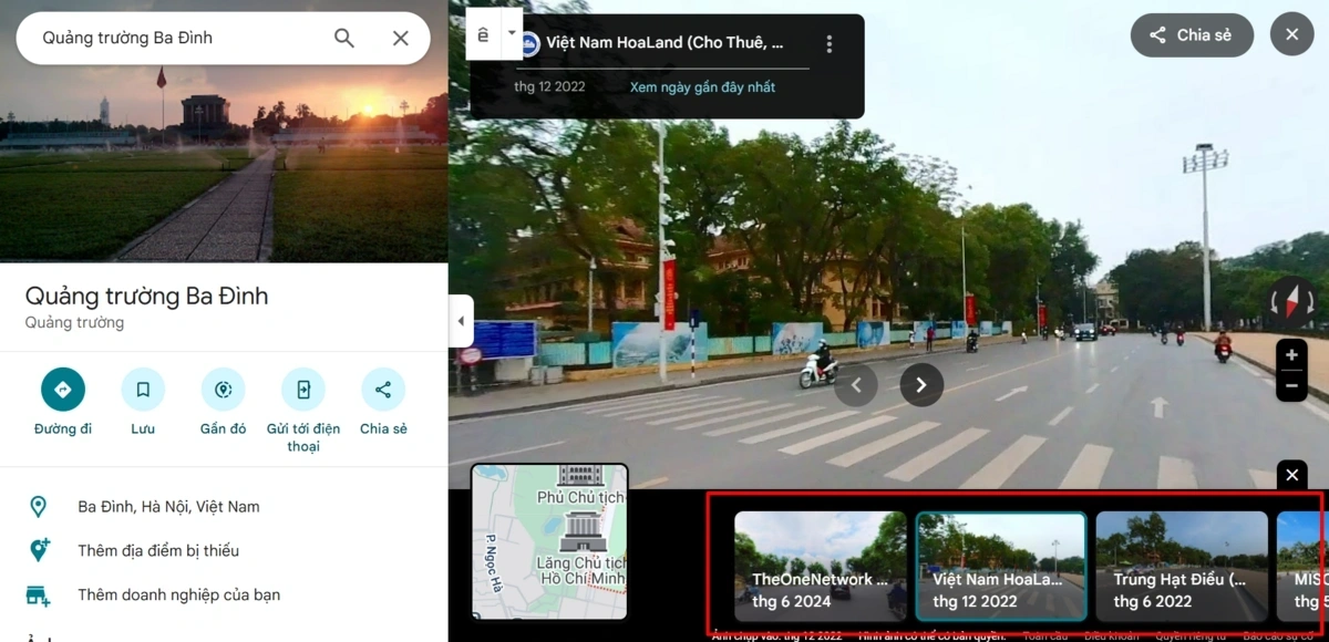 Chọn khoảng thời gian muốn xem