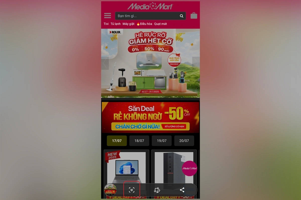 Chụp ảnh cuộn màn hình Samsung Galaxy Z Flip 7 như thế nào?