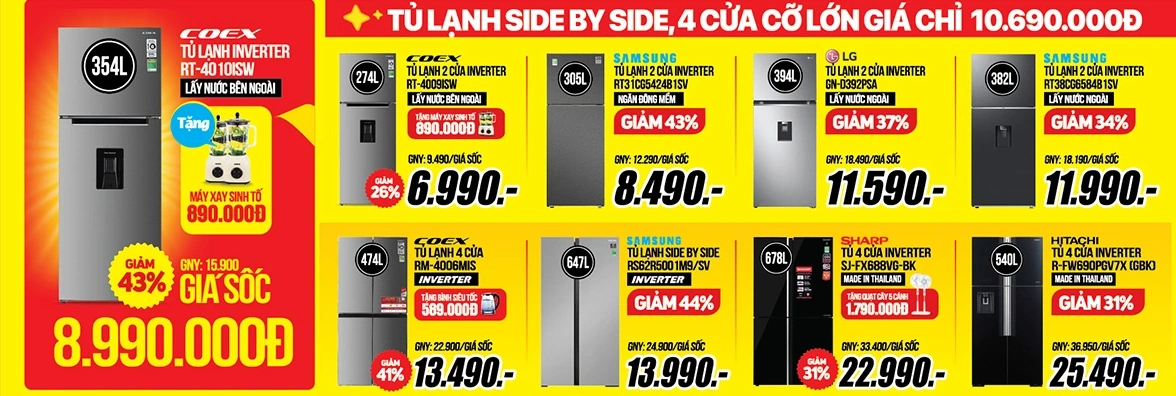 Cơn lốc điện máy, thổi bay nắng hè (-40%++)