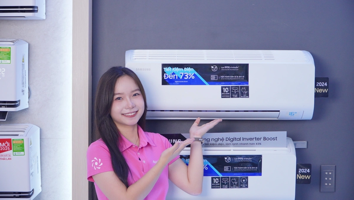 Điều hòa Samsung 1 chiều Inverter 1.5HP-12.000BTU AR13DYHZAWKNS – Làm lạnh siêu tốc, thổi xa đến 15m