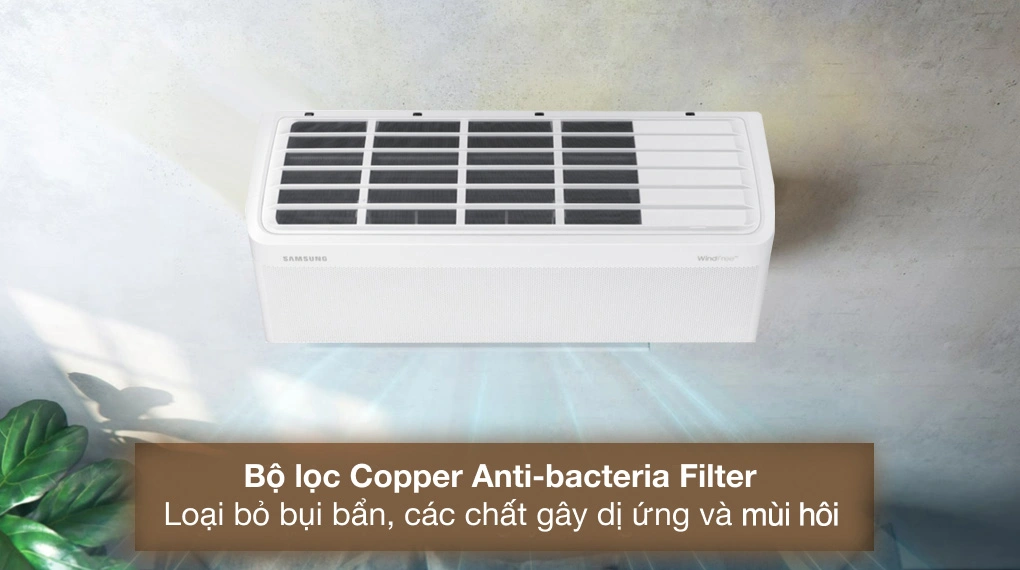 Điều hòa Samsung Wind-Free cao cấp 1 chiều Inverter 9.000BTU AR10CYFAAWKNSV tích hợp hệ thống lọc không khí tiên tiến loại bỏ bụi bẩn, các chất gây dị ứng