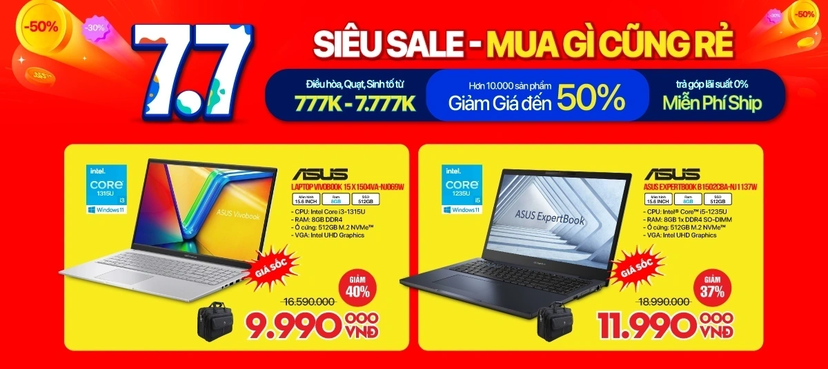 Laptop sale lớn 7/7