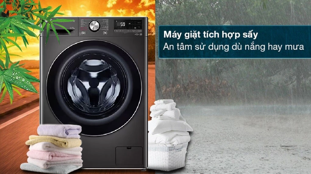 Máy giặt sấy LG AI DD Inverter giặt 11kg - sấy 7kg FV1411D4B