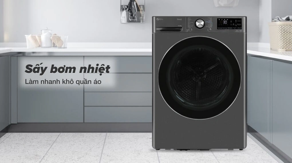 Máy sấy quần áo bơm nhiệt LG Inverter 10.5 kg DVHP50B