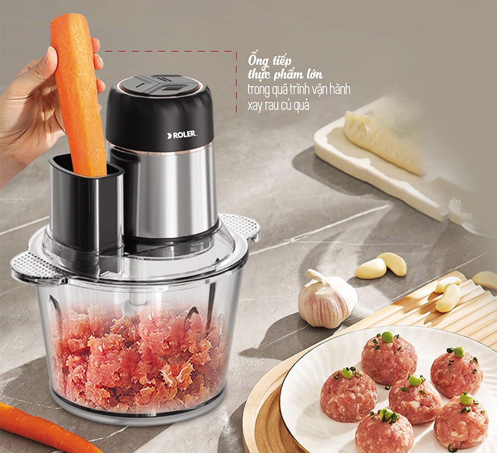 Máy xay thịt 2 trong 1 đa năng Roler RC-4334C xay thịt nhanh chóng, nhuyễn mịn