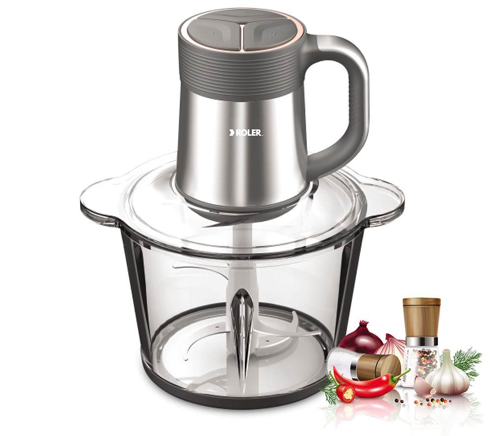 Máy xay thịt Roler RC-4335 xay thịt, bóc hành tỏi 2 trong 1 
