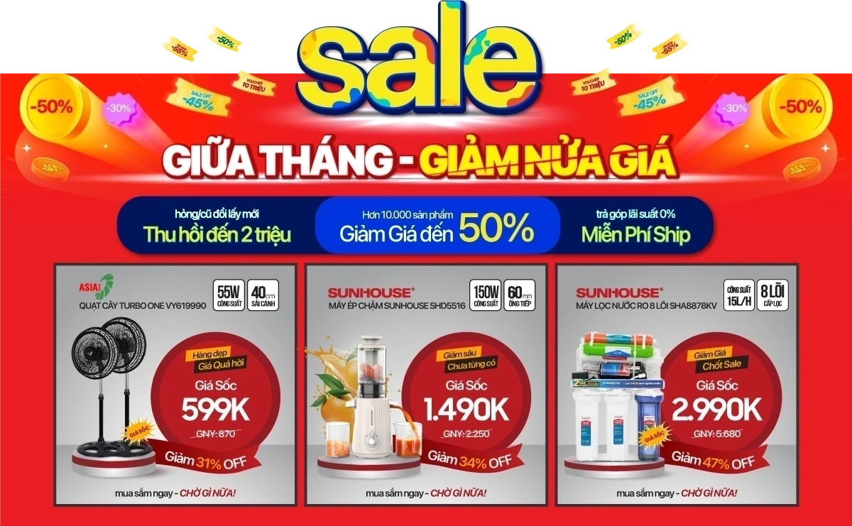 Mua ngay đồ bếp xịn, tiết kiệm đến 50%